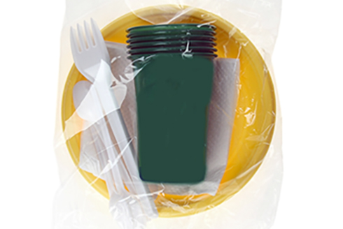 Упаковка пластиковых тарелок в термоусадочную пленку I Оборудование для упаковки
